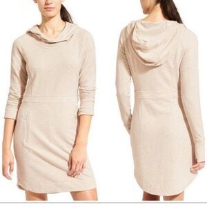 Athleta Power Down Dress Oatmeal Size Medium